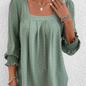 Nicole | Blusa casual in cotone con scollo a V