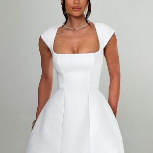 Nicole | Elegante miniabito color avorio