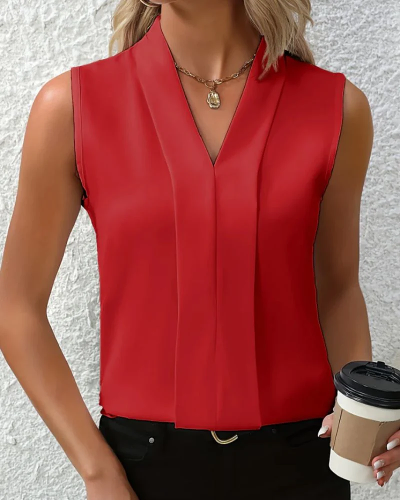 Nicole | Top casual con scollo a V e vestibilità ampia - immagine 3