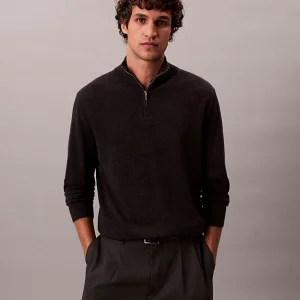 CALVIN KLEIN
MAGLIONE IN LANA MERINO CON ZIP A 1/4 LV04LD318G