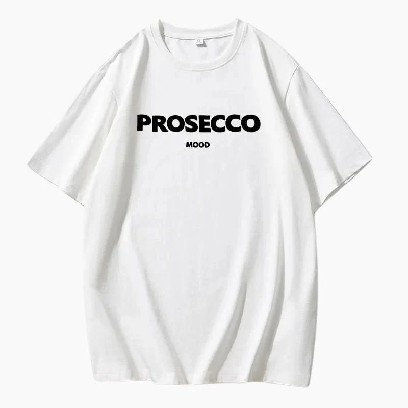 Papavero | T-shirt oversize alla moda con stampa Prosecco - immagine 6