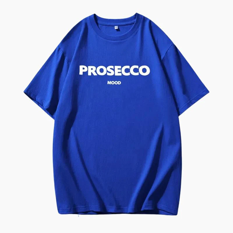 Papavero | T-shirt oversize alla moda con stampa Prosecco - immagine 9