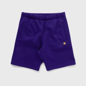 CARHARTT WIP CHASE SWEAT SHORT TYRIAN/GOLD