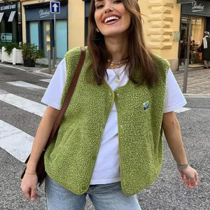 Sieia | Giubbotto Pile Morbido e Traspirante Oversize Casual
