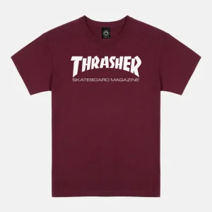 THRASHER SKATE MAG MAROON TEE
