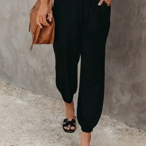 Sabine | Coprini sciolti di pantaloni in tessuto di cotone