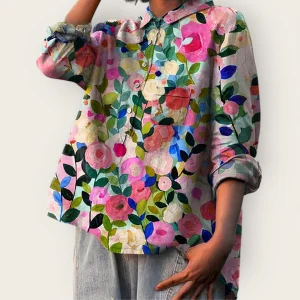 Emanuela | Camicetta con stampa floreale