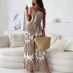 Sophia | Tuta a gamba larga senza spalline