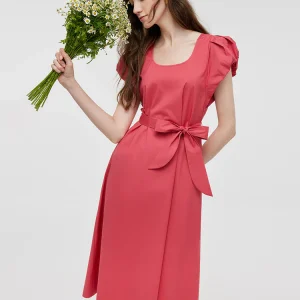 Zara | Abito midi a collo rotondo