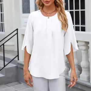 Lena | Blusa unica con pieghe e maniche a sbuffo