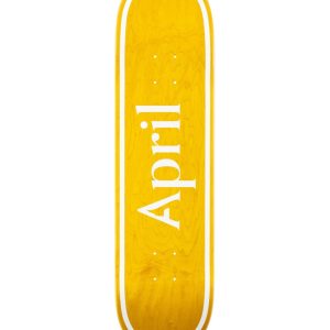 APRIL SKATEBOARD OG LOGO YELLOW 8.5″