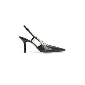 Sandalo Slingback in Crystal Nero