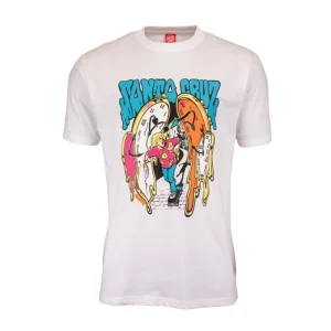 SANTA CRUZ GRABKE MELTING CLOCKS TEE WHITE