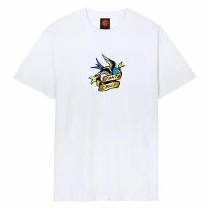 SANTA CRUZ SOMMER SPARROW FRONT TEE WHITE