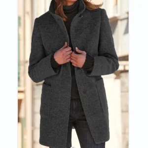 Giulia | Cappotto vintage in lana con collo alto