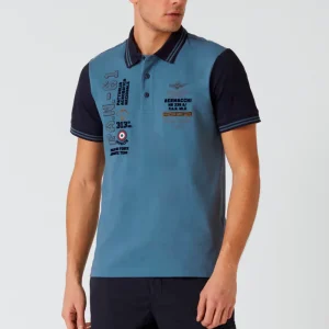 AERONAUTICA MILITARE 
POLO PAN CON STAMPA SUL SOTTO COLLO 231PO1686P173