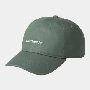 CARHARTT WIP CANVAS SCRIPT CAP PARK/WHITE