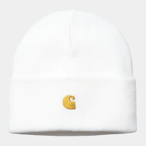 CARHARTT WIP CHASE BEANIE WHITE/GOLD