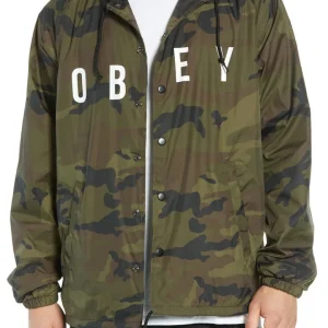 OBEY ANYWAY COACH JACKET CAMO