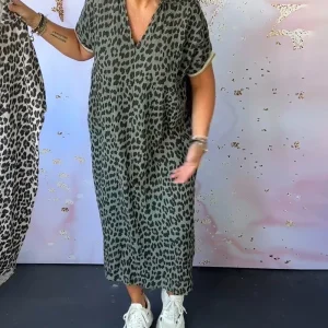 Celestina | Abito a maniche corte con scollo a V