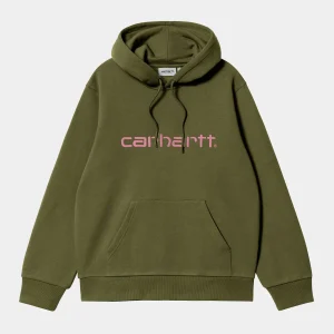 CARHARTT WIP SWEAT HOODED DUNDEE/GLASSY PINK