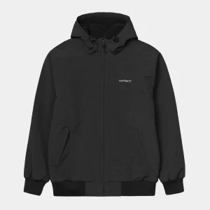 CARHARTT WIP HOODED SAIL JACKET BLACK/WHITE