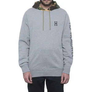 HUF VOYAGE FRENCH TERRY HOODIE ATHLETIC HEATHER