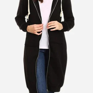 Lucia | Felpa con cappuccio con zip lunga