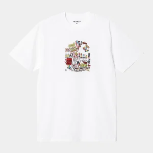 CARHARTT WIP FIREWORKS WHITE TEE