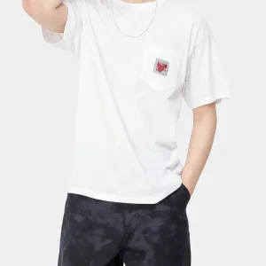 CARHARTT WIP STRETCH POCKET TEE WHITE
