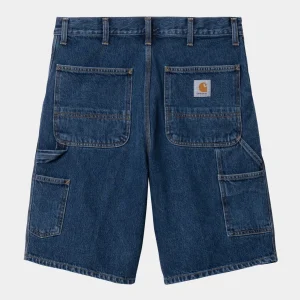 CARHARTT WIP SINGLE KNEE SHORT BLUE STONE WASHED