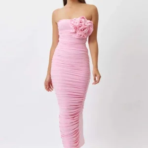 Patrizia | Abito midi senza spalline